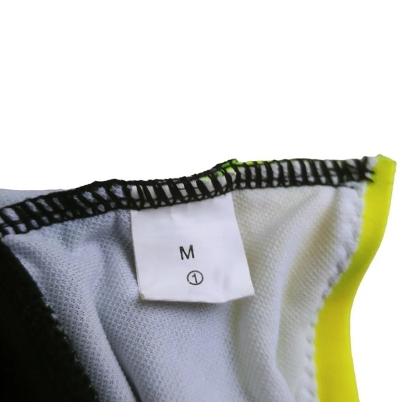 2-Piece Swimsuit/Bikini Padded Underwire Yellow Black  White M - Picture 9 of 11